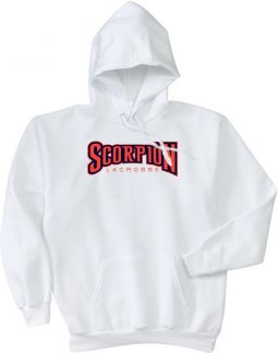 Pullover Hooded Tackle Twill Sweatshirt, White